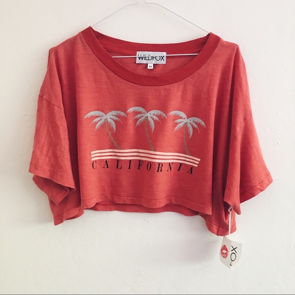 Wildfox Tops - Wildfox California Coast Crop Tee